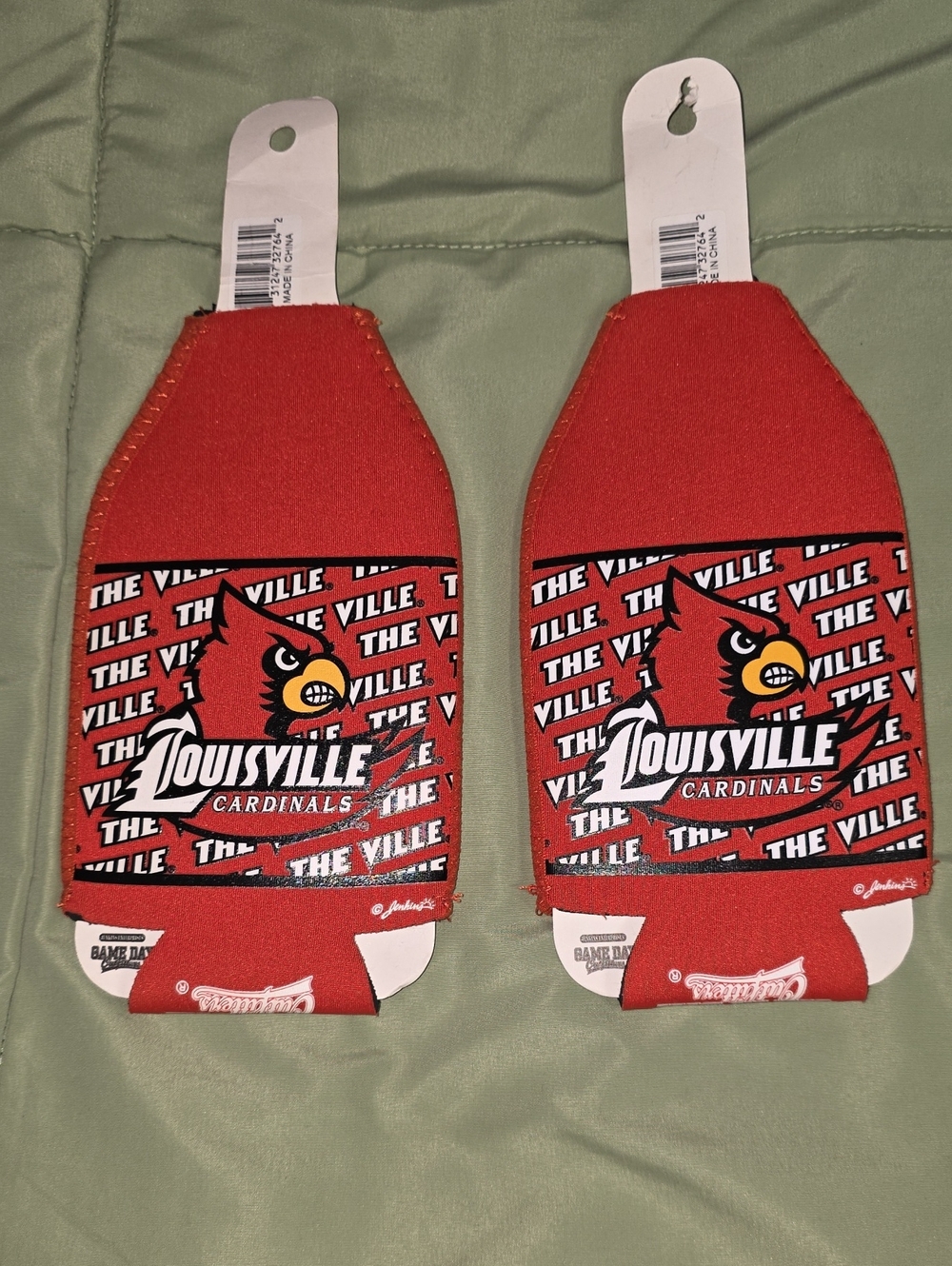 Louisville Cardinals Bottle Cooler Koozies- Set of 2